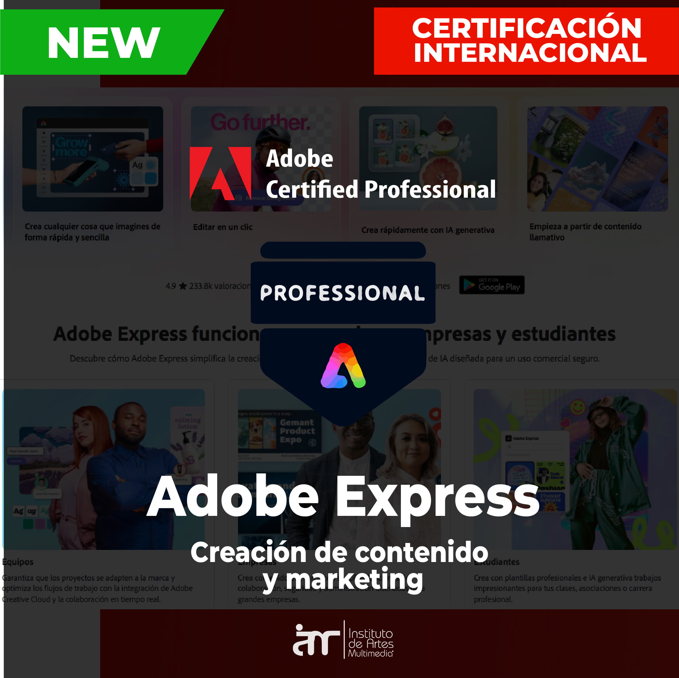 Certificación en Adobe Express